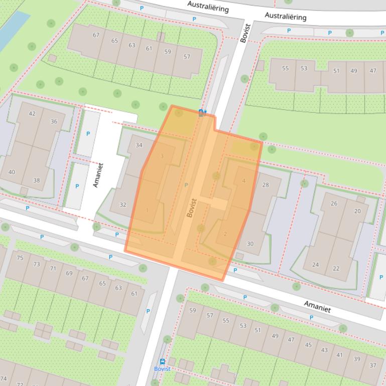 Kaart van postcodegebied 3823XD.