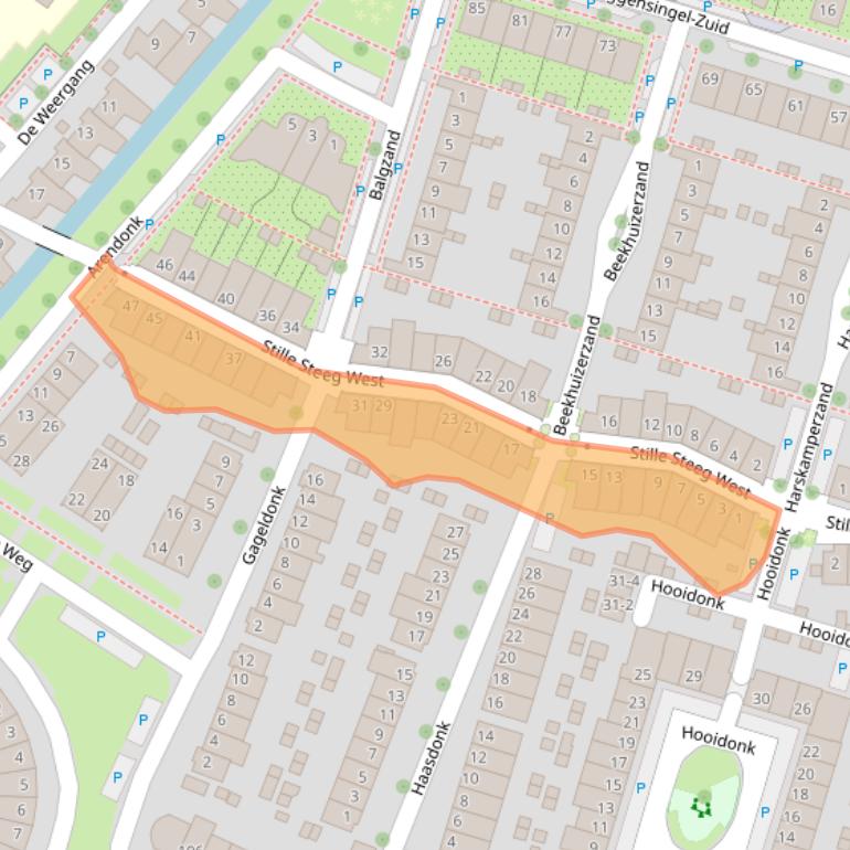 Kaart van postcodegebied 3823ZH.