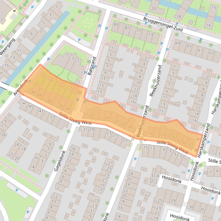 Kaart van postcodegebied 3823ZJ.
