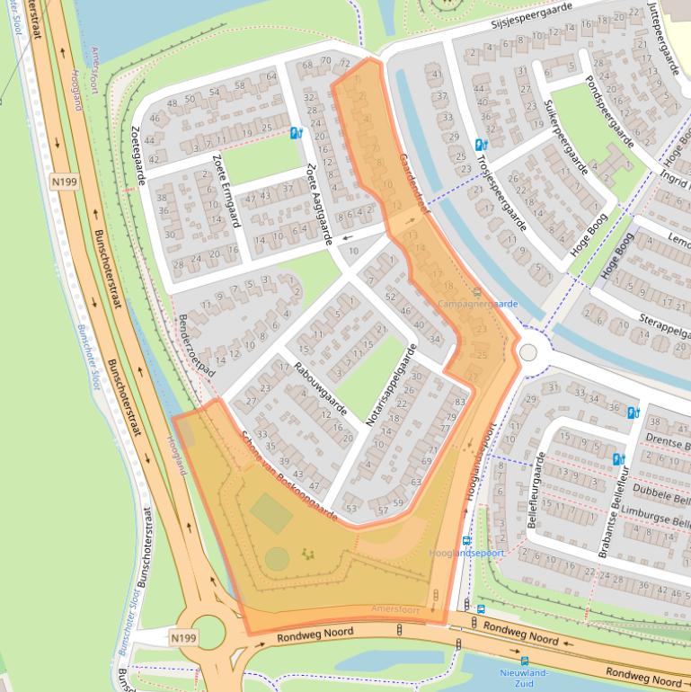 Kaart van postcodegebied 3824AT.