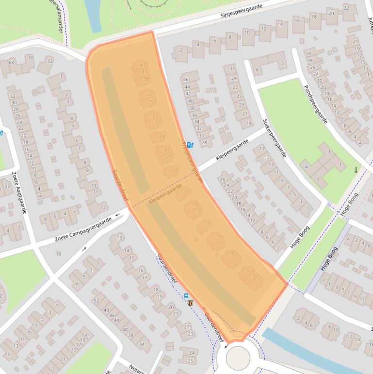 Kaart van postcodegebied 3824BA.