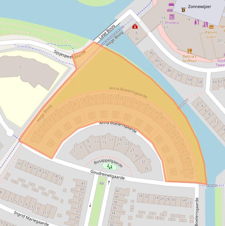 Kaart van postcodegebied 3824BR.