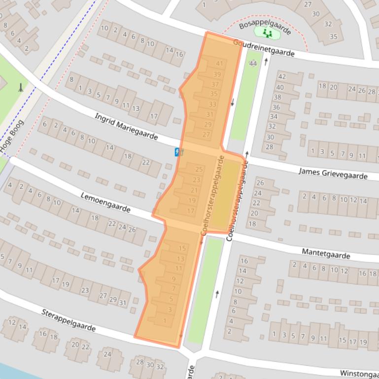 Kaart van postcodegebied 3824BS.