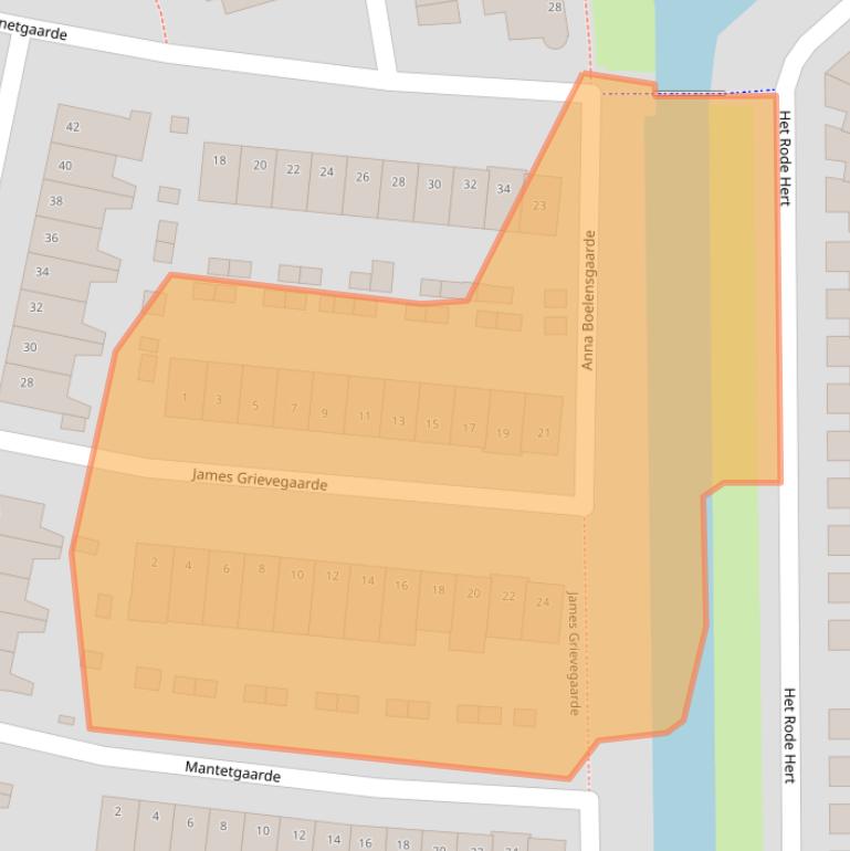 Kaart van postcodegebied 3824BV.
