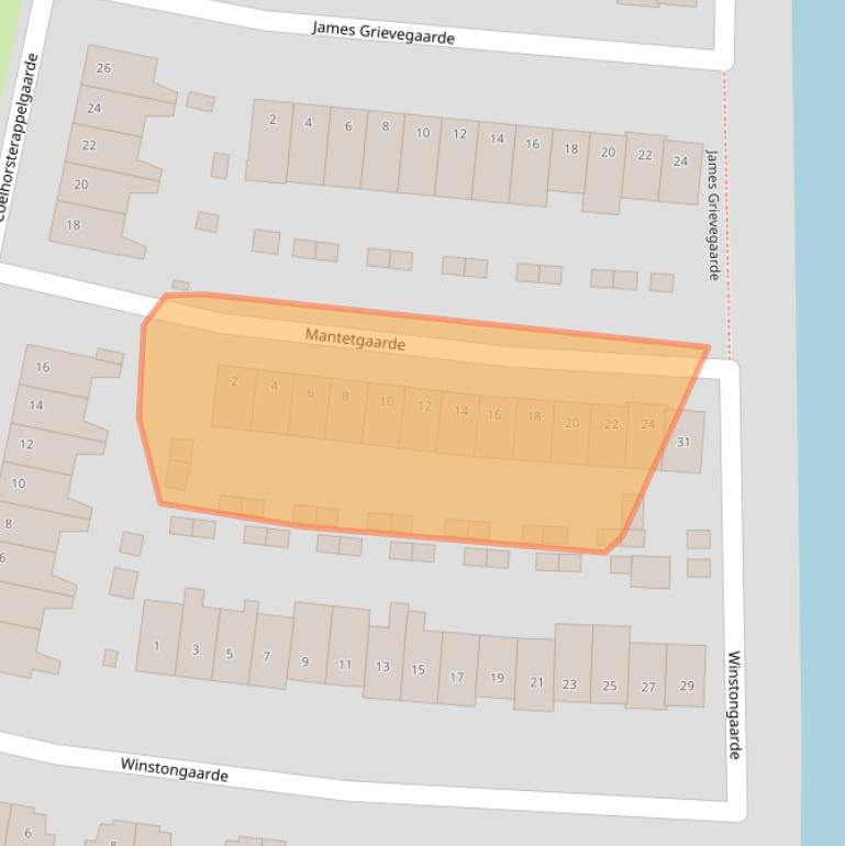 Kaart van postcodegebied 3824BW.