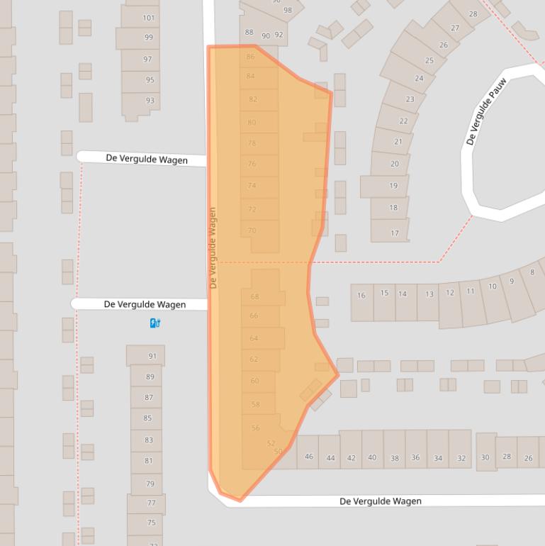 Kaart van postcodegebied 3824CM.