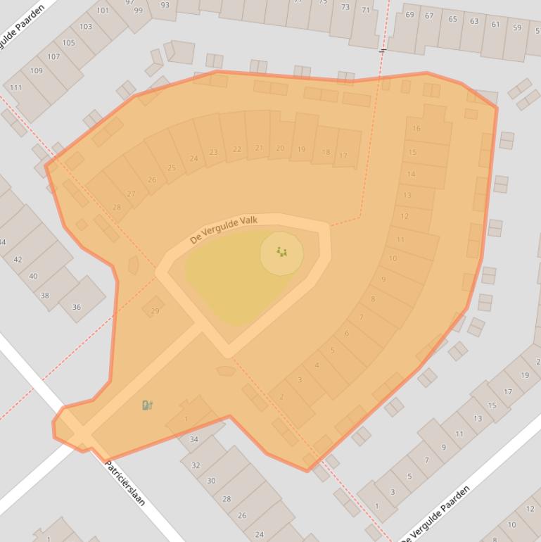 Kaart van postcodegebied 3824CR.