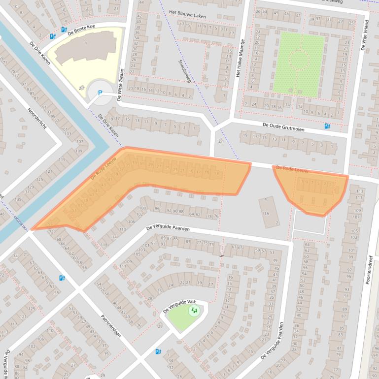 Kaart van postcodegebied 3824CZ.