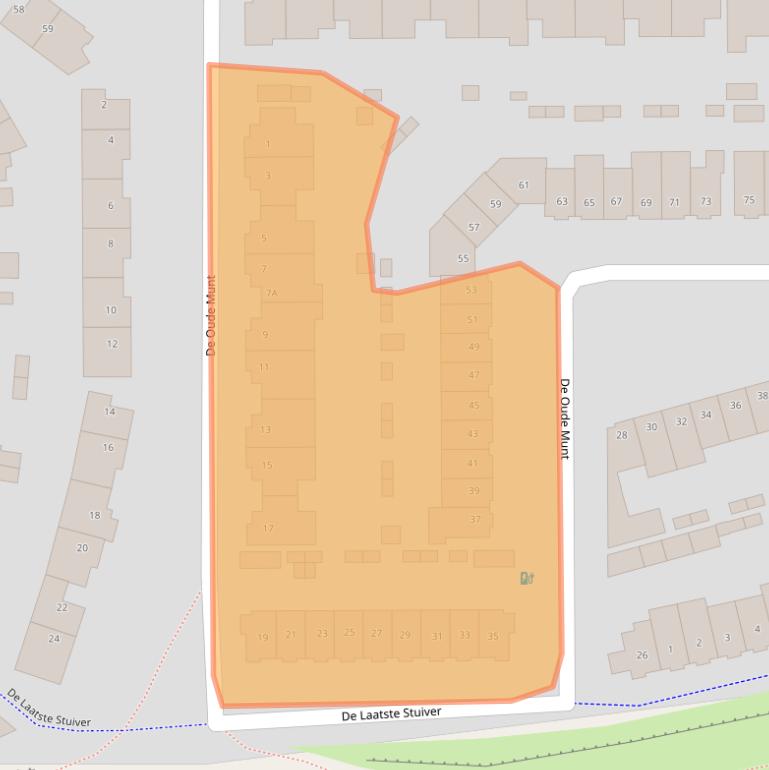 Kaart van postcodegebied 3824DH.