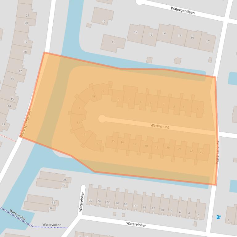 Kaart van postcodegebied 3824GH.