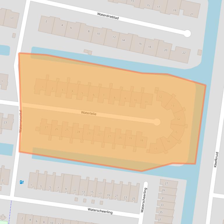Kaart van postcodegebied 3824GJ.