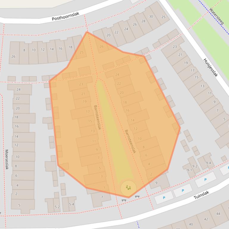 Kaart van postcodegebied 3824HR.