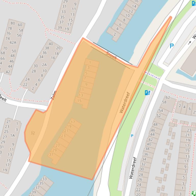 Kaart van postcodegebied 3824JA.