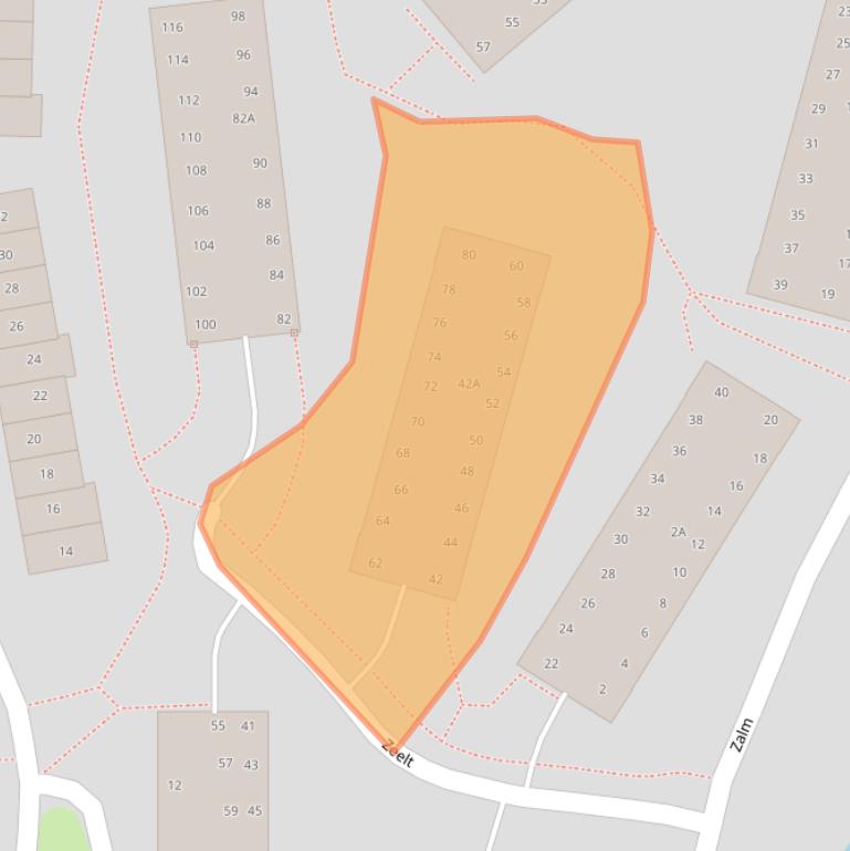 Kaart van postcodegebied 3824JG.