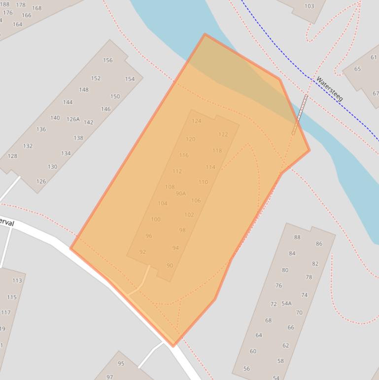 Kaart van postcodegebied 3824JR.