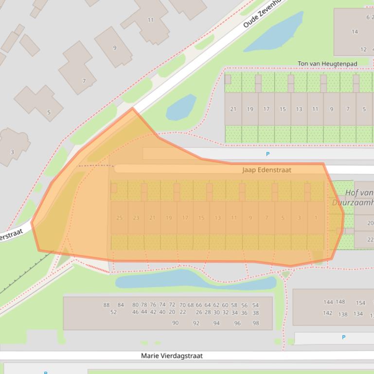 Kaart van postcodegebied 3824KC.