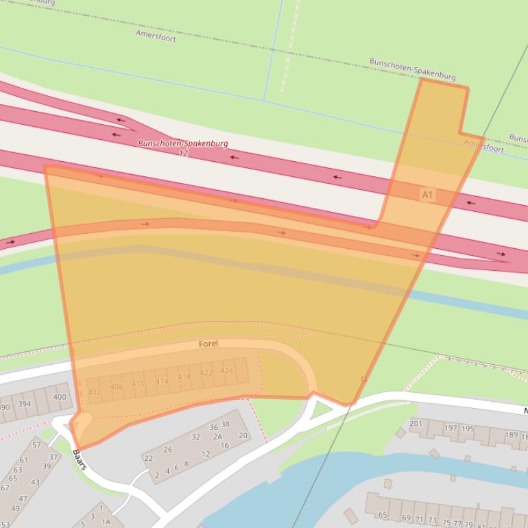 Kaart van postcodegebied 3824LL.