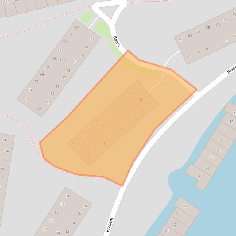 Kaart van postcodegebied 3824LM.