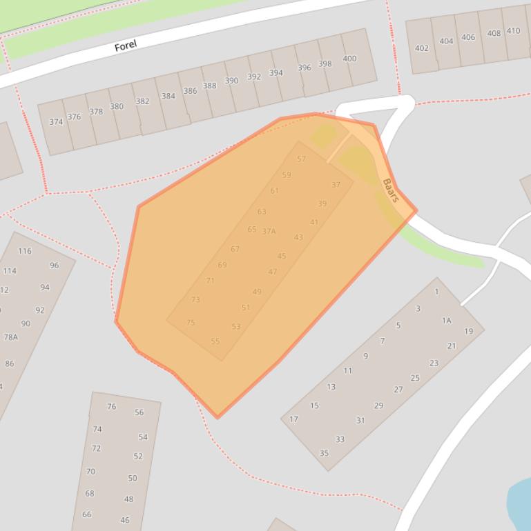 Kaart van postcodegebied 3824LN.