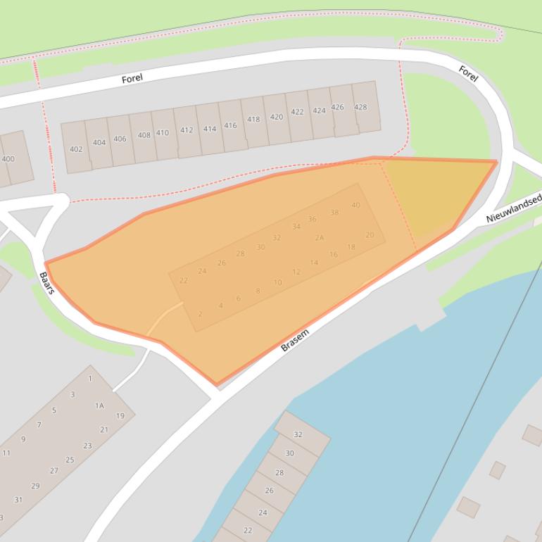 Kaart van postcodegebied 3824LP.