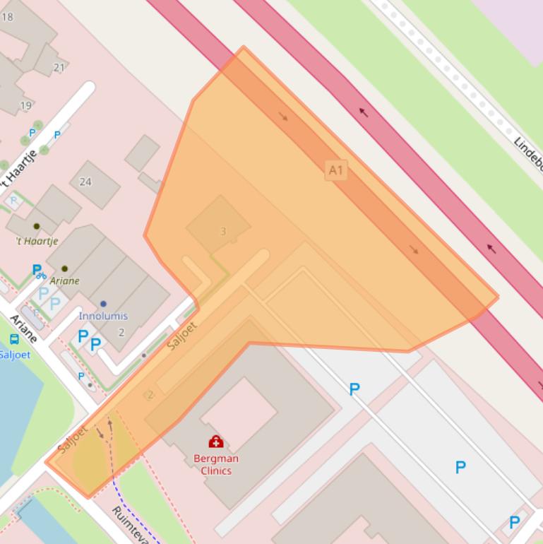 Kaart van postcodegebied 3824MD.