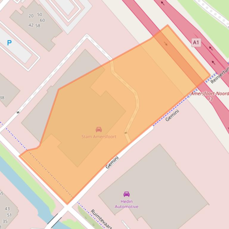 Kaart van postcodegebied 3824MH.