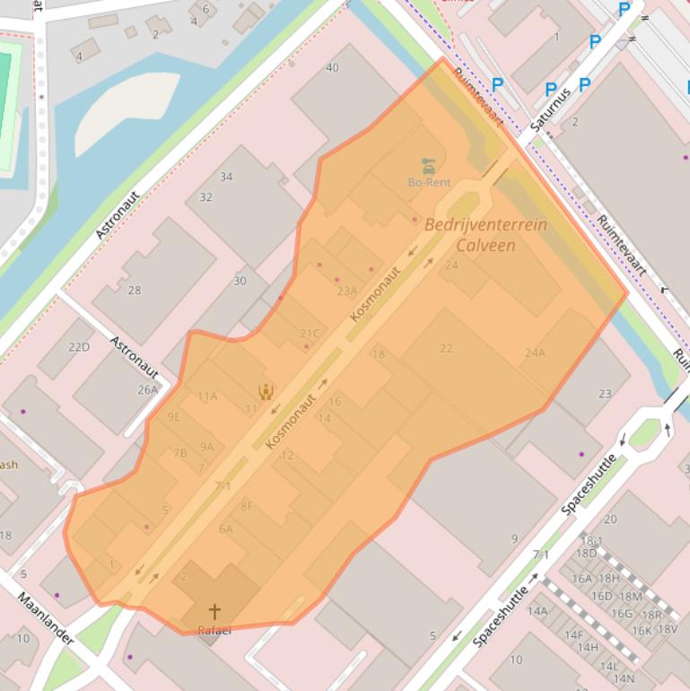 Kaart van postcodegebied 3824MK.