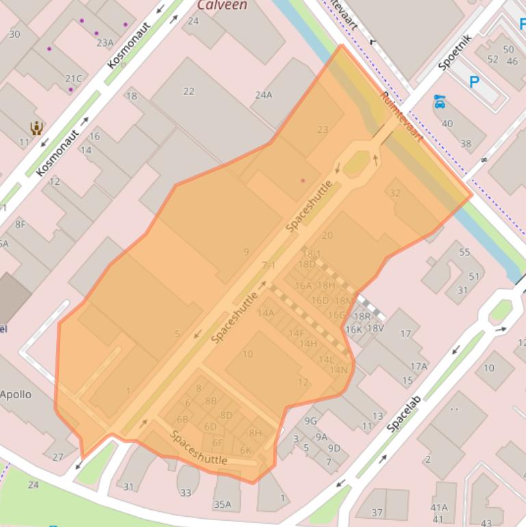 Kaart van postcodegebied 3824ML.