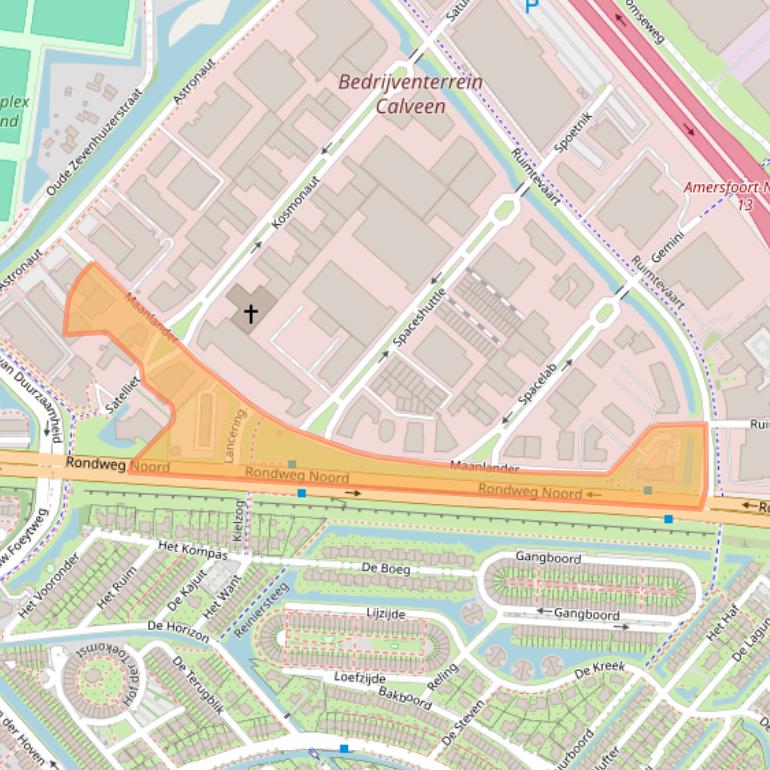 Kaart van postcodegebied 3824MP.