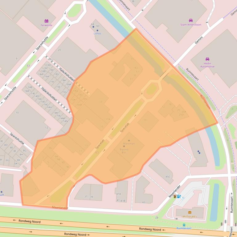 Kaart van postcodegebied 3824MR.