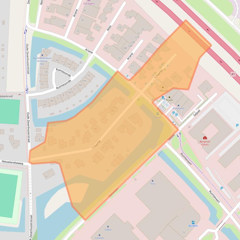 Kaart van postcodegebied 3824MS.