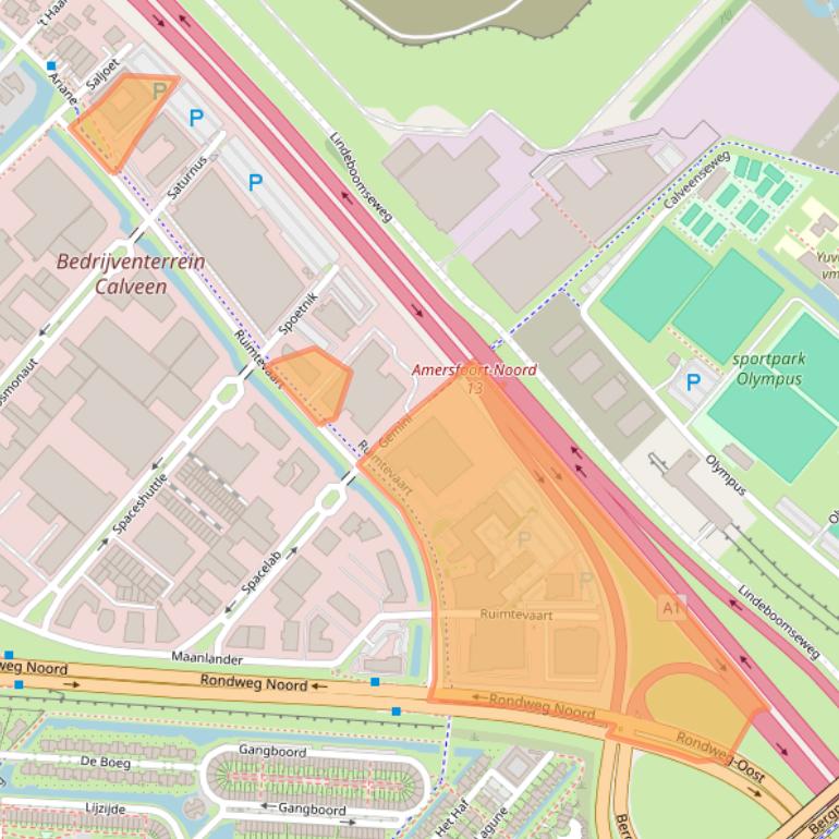 Kaart van postcodegebied 3824MX.