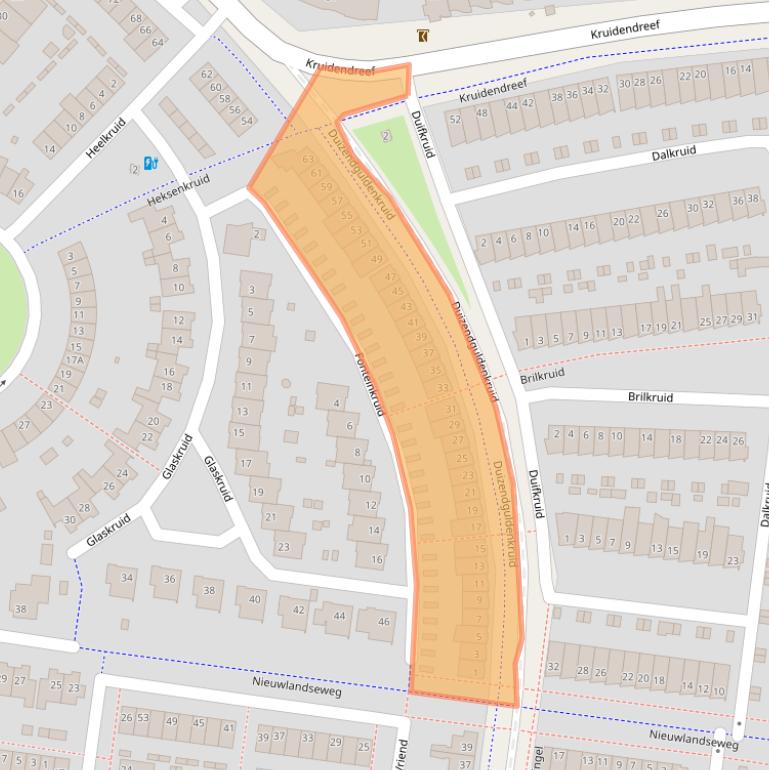 Kaart van postcodegebied 3824NM.