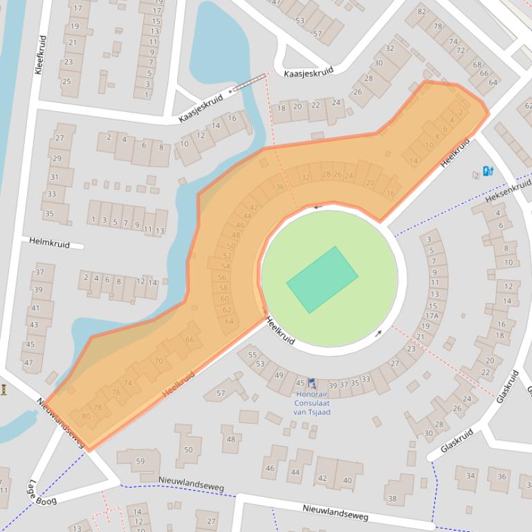 Kaart van postcodegebied 3824NS.