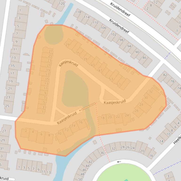Kaart van postcodegebied 3824NW.
