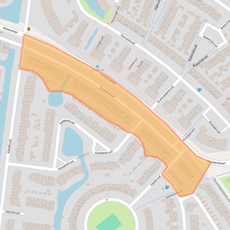 Kaart van postcodegebied 3824NZ.