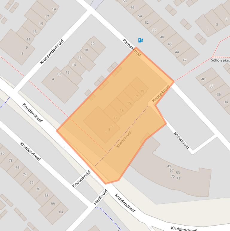 Kaart van postcodegebied 3824PA.