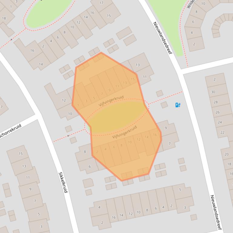 Kaart van postcodegebied 3824PR.