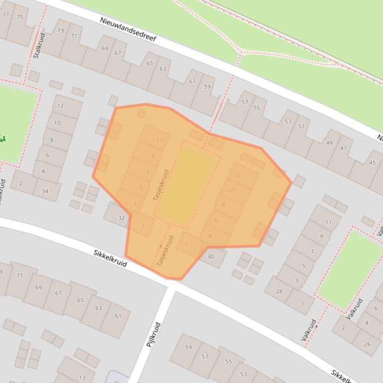 Kaart van postcodegebied 3824PV.