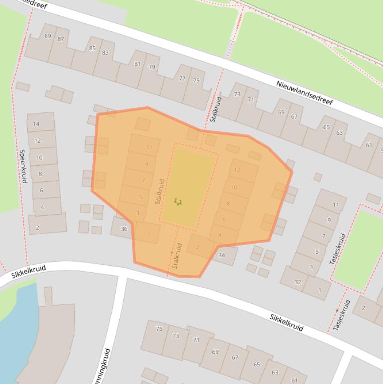 Kaart van postcodegebied 3824PW.