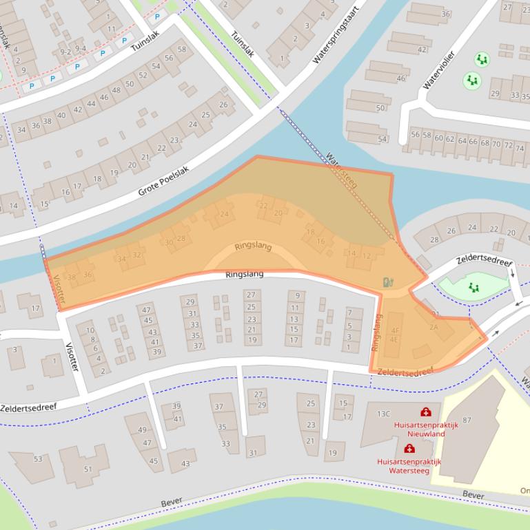 Kaart van postcodegebied 3824VE.