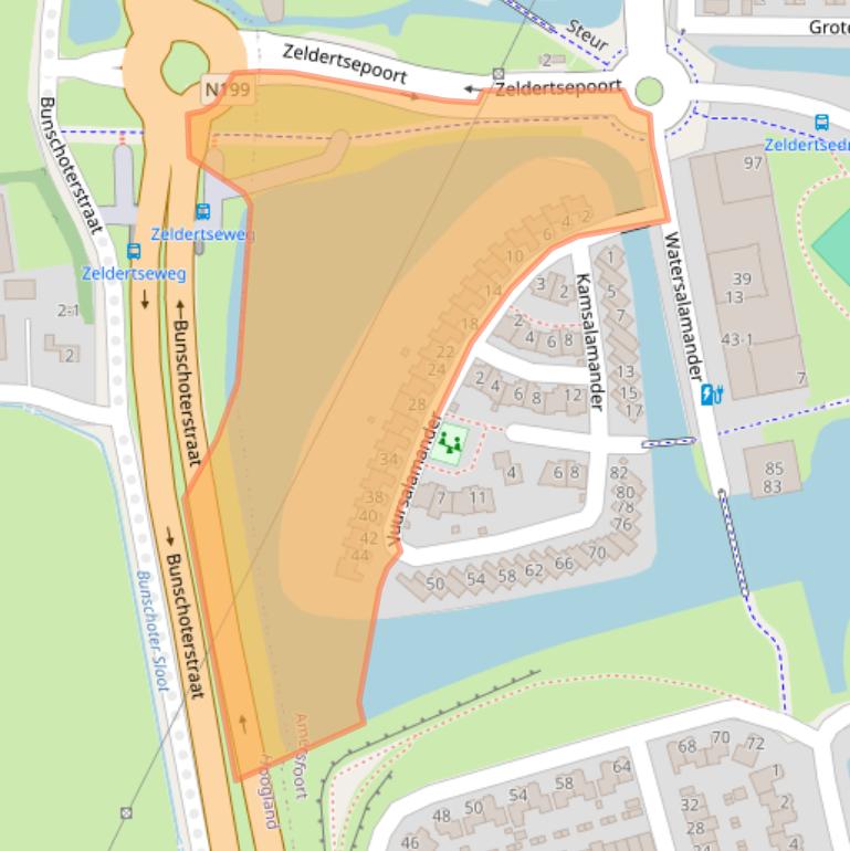 Kaart van postcodegebied 3824VH.