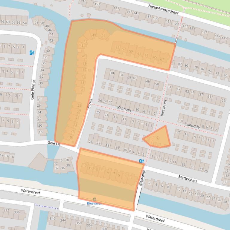 Kaart van postcodegebied 3824WE.