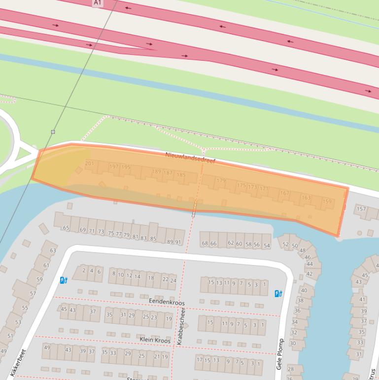 Kaart van postcodegebied 3824WZ.