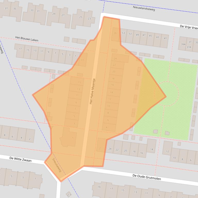 Kaart van postcodegebied 3824XG.