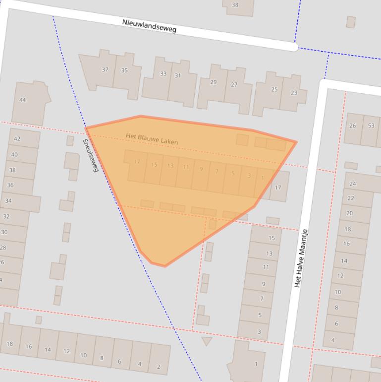 Kaart van postcodegebied 3824XH.