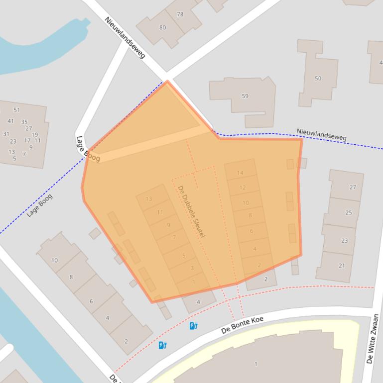 Kaart van postcodegebied 3824XN.