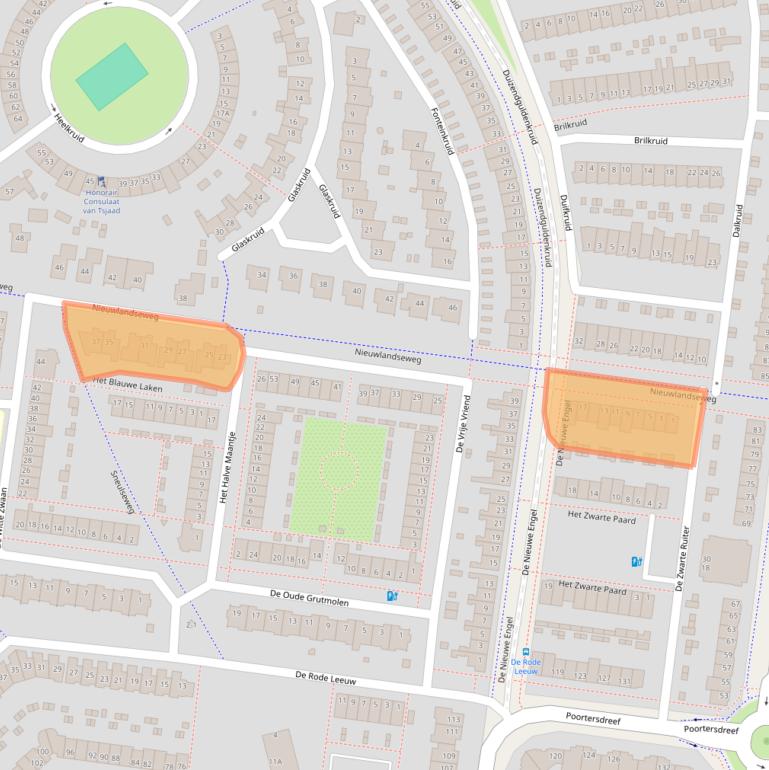 Kaart van postcodegebied 3824XP.