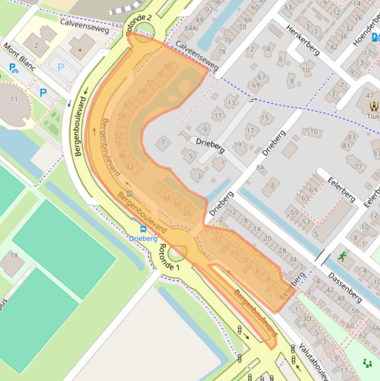 Kaart van postcodegebied 3825AA.