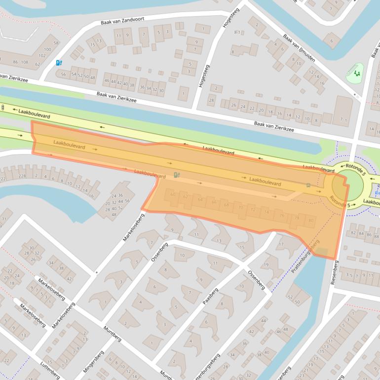 Kaart van postcodegebied 3825AE.